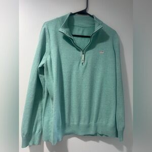 Vineyard Vines Sweater Women small Baby Blue Pullover 1/4 Zip Sweatshirt Jacket